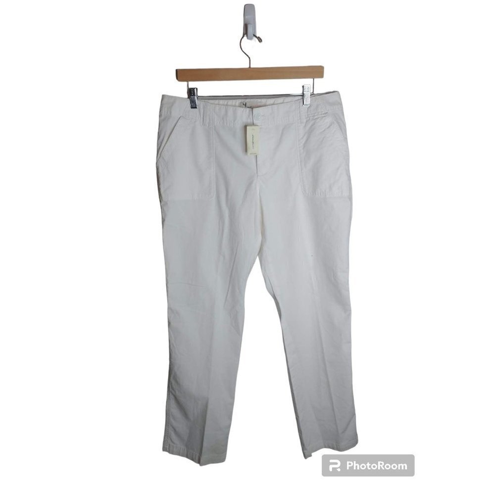 ☀️Eddie Bauer NWOT White Rip Stop Pants, women's, size 16
